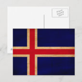 IJslandse vlag Briefkaart (Voorkant / Achterkant)