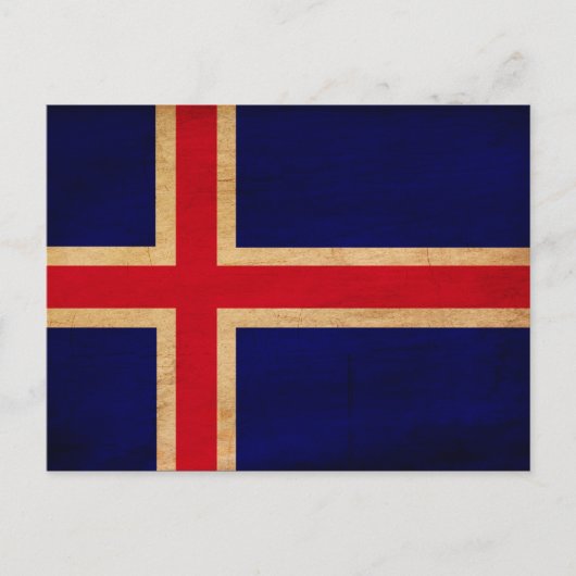 IJslandse vlag Briefkaart (Voorkant)