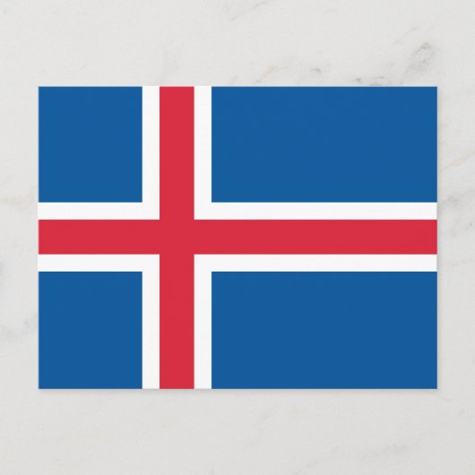 IJslandse vlag Briefkaart (Voorkant)