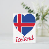 IJslandse vlag Briefkaart (Staand voorkant)