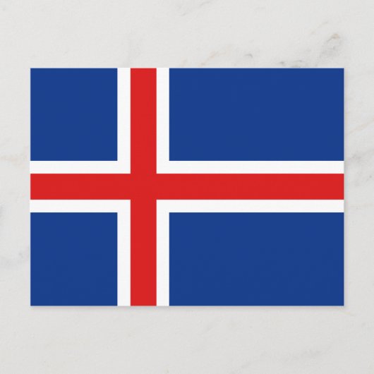 IJslandse vlag Briefkaart (Voorkant)