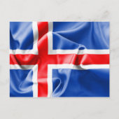 IJslandse vlag Briefkaart (Voorkant)