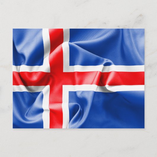 IJslandse vlag Briefkaart (Voorkant)
