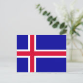 IJslandse vlag Briefkaart (Staand voorkant)