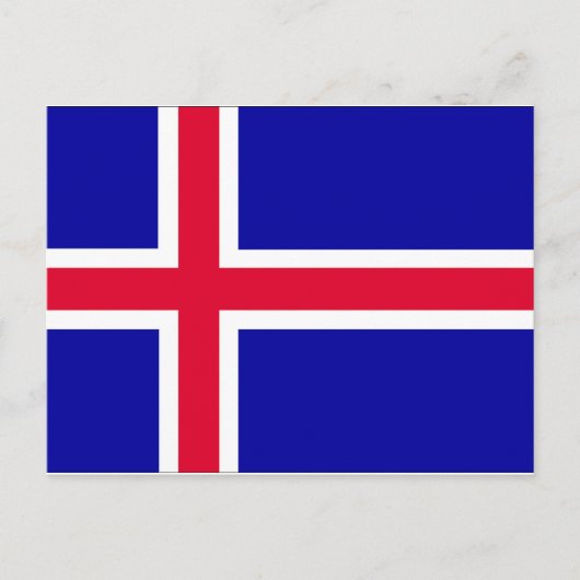 IJslandse vlag Briefkaart (Voorkant)