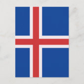 IJslandse vlag Briefkaart (Voorkant)