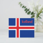 IJslandse vlag Briefkaart (Staand voorkant)