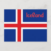 IJslandse vlag Briefkaart (Voorkant)