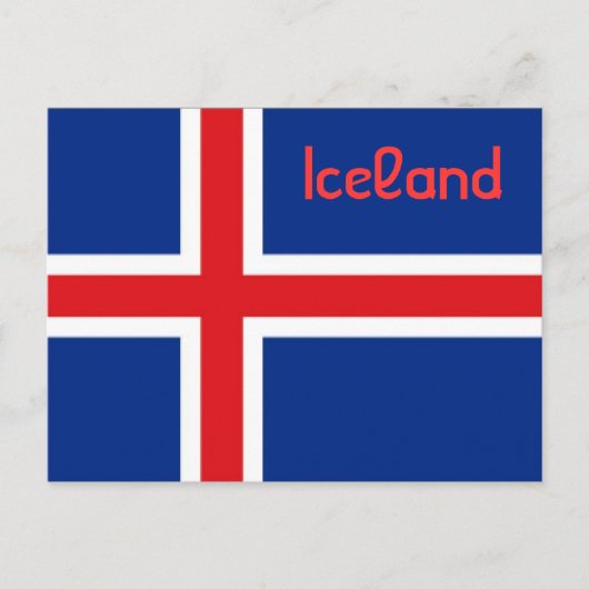 IJslandse vlag Briefkaart (Voorkant)