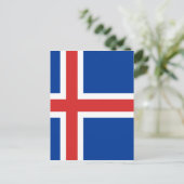 IJslandse vlag Briefkaart (Staand voorkant)