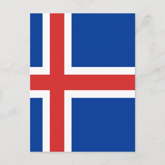 IJslandse vlag Briefkaart (Voorkant)