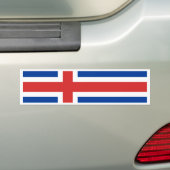 IJslandse vlag Bumpersticker (Op auto)