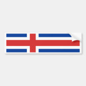 IJslandse vlag Bumpersticker (Voorkant)