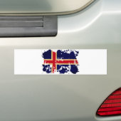 IJslandse vlag Bumpersticker (Op auto)