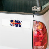 IJslandse vlag Bumpersticker (Op Truck)