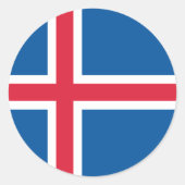 IJslandse vlag Classic Round Sticker (Voorkant)