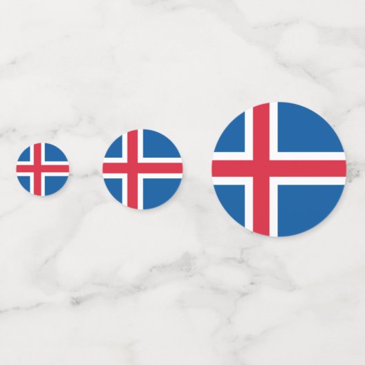 IJslandse vlag Confetti (Voorkanten)