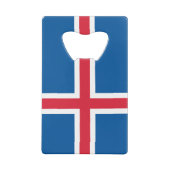 IJslandse vlag Creditkaart Flessenopener (Achterkant)