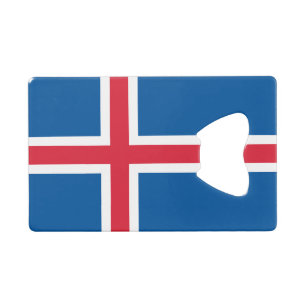 IJslandse vlag Creditkaart Flessenopener
