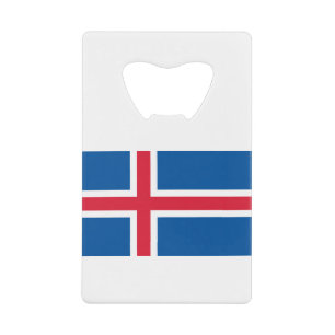 IJslandse vlag Creditkaart Flessenopener