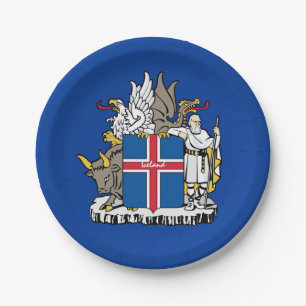 IJslandse vlag, embleem, partij/sport Papieren Bordje