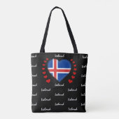 IJslandse vlag- en Heart-mode Tote Bag (Achterkant)