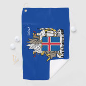 IJslandse vlag en IJsland golf, Reykjavik/sport Golfhanddoek (Insitu)