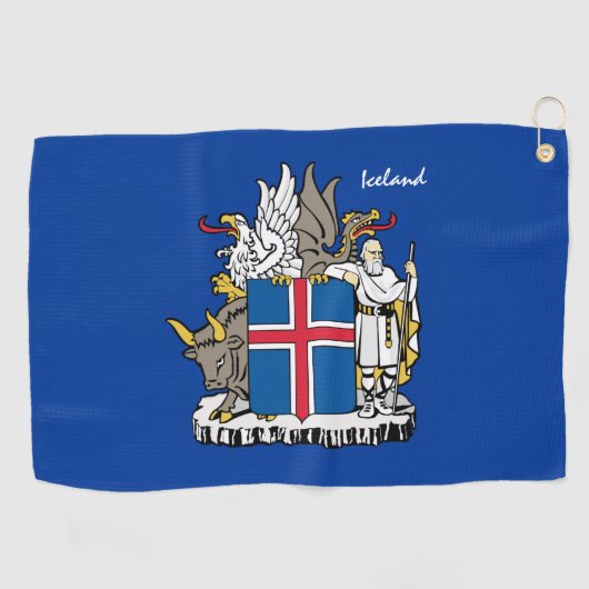IJslandse vlag en IJsland golf, Reykjavik/sport Golfhanddoek (Horizontaal)