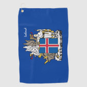 IJslandse vlag en IJsland golf, Reykjavik/sport Golfhanddoek (Voorkant)