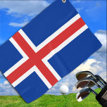 IJslandse vlag en IJsland golf/sport Golf Reykjavi Golfhanddoek<br><div class="desc">Sport/Golfhanddoek: IJsland en IJslandse mode - houd van mijn land,  reizen,  vakantie,  patriotten/sportfans</div>