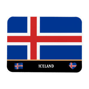 IJslandse vlag en IJsland reizen/IJsland Magneet
