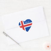 IJslandse vlag en IJslandse vakantie-/sportfans Hart Sticker (Envelop)