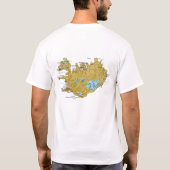 IJslandse vlag en kaart T-Shirt (Achterkant)