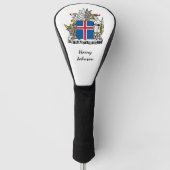 IJslandse vlag en monogrammed Golf Clubs Hoesjes Golfheadcover (Voorkant)