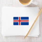 IJslandse vlag Etiket (Insitu)