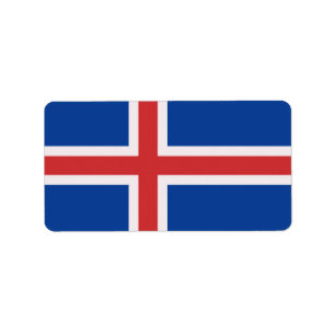 IJslandse vlag Etiket