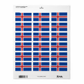 IJslandse vlag Etiket (Full Sheet)