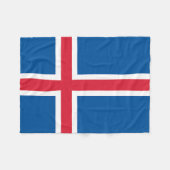 IJslandse vlag Fleece Deken (Voorkant (Horizontaal))