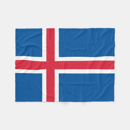 IJslandse vlag Fleece Deken (Voorkant (Horizontaal))