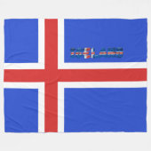 IJslandse vlag Fleece Deken (Voorkant (Horizontaal))