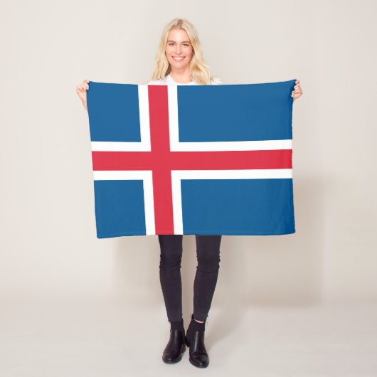 IJslandse vlag Fleece Deken (In situ)