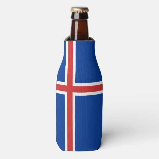 IJslandse vlag Flesjeskoeler (Fles Voorkant)