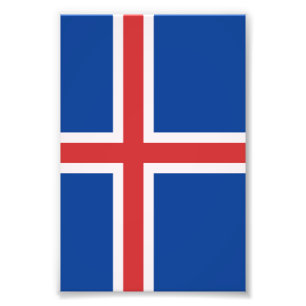 IJslandse vlag Foto Afdruk