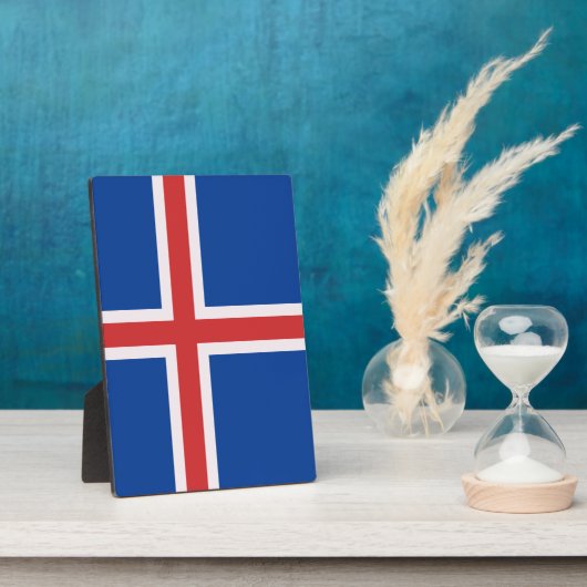 IJslandse vlag Fotoplaat (Zijkant)