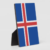 IJslandse vlag Fotoplaat (Zijkant)