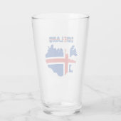 IJslandse vlag      Glas (Achterkant)