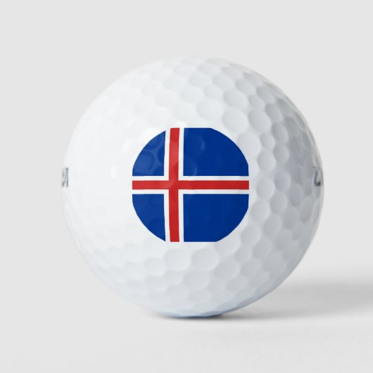 IJslandse vlag Golfballen (Voorkant)