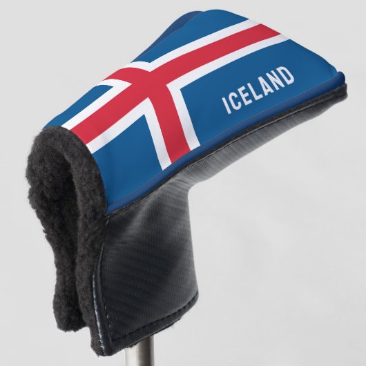 IJslandse vlag Golfheadcover (3/4 voorkant)