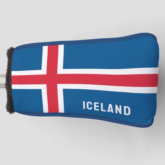 IJslandse vlag Golfheadcover (Voorkant)