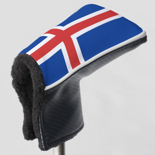 IJslandse vlag Golfheadcover (3/4 voorkant)